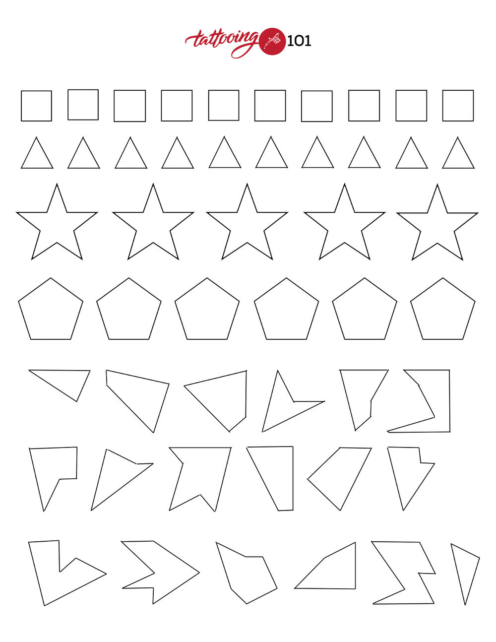 5.Tattoo Drills - Shapes