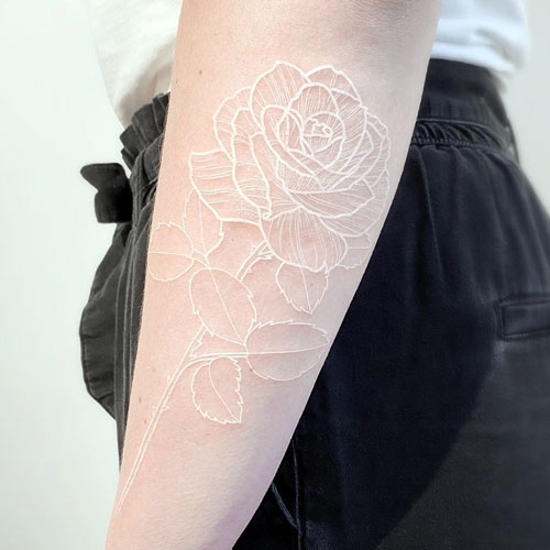 Beautiful-White-Outline-Tattoo