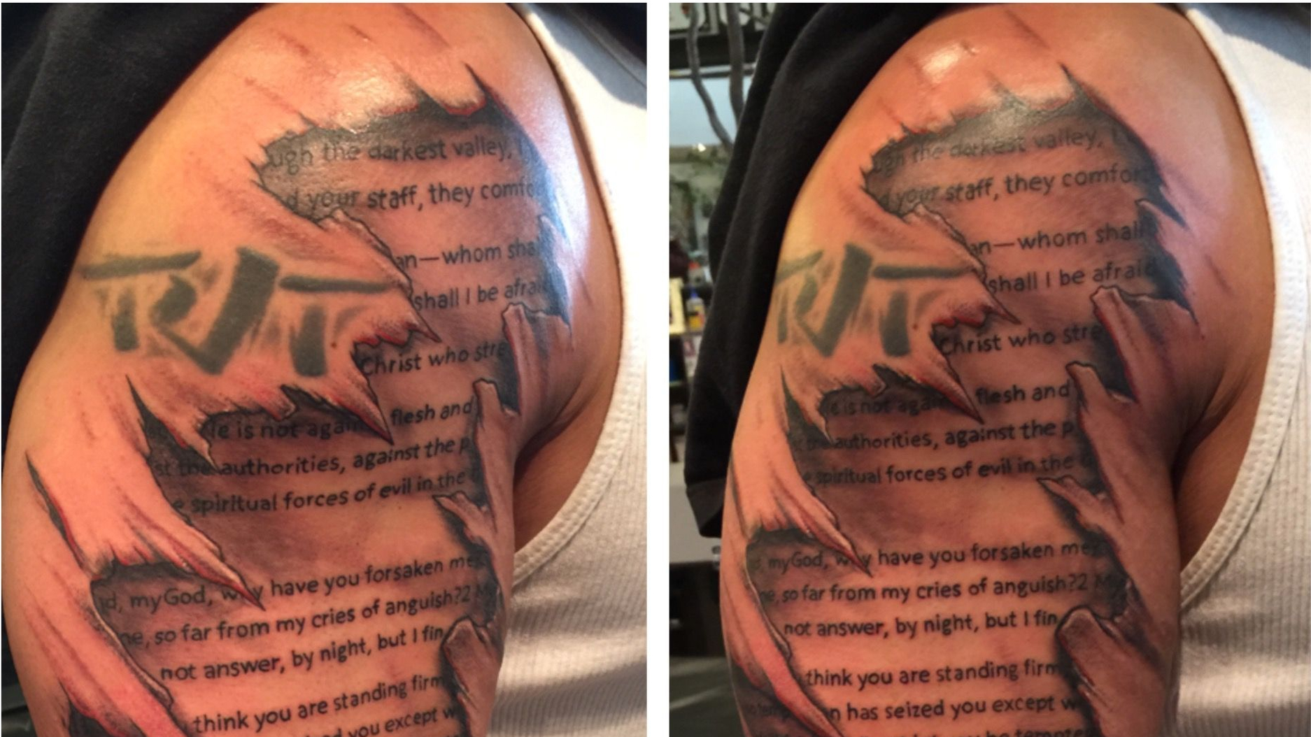 bible arm tattoo