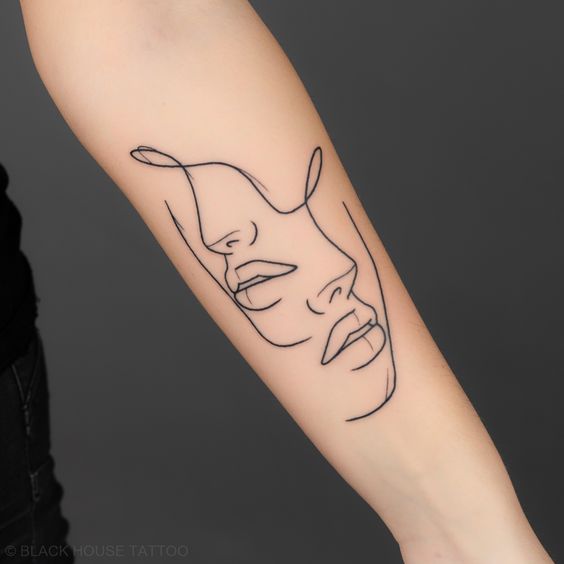 Continuous line tattoos