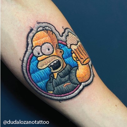 Embroidery tattoos pop culture references in tattoos