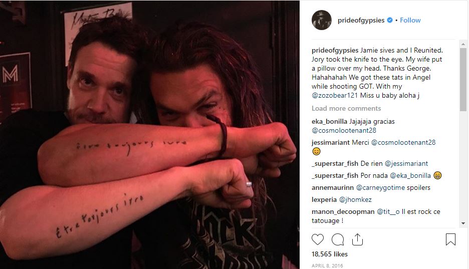 jason momoa matching arm tattoos