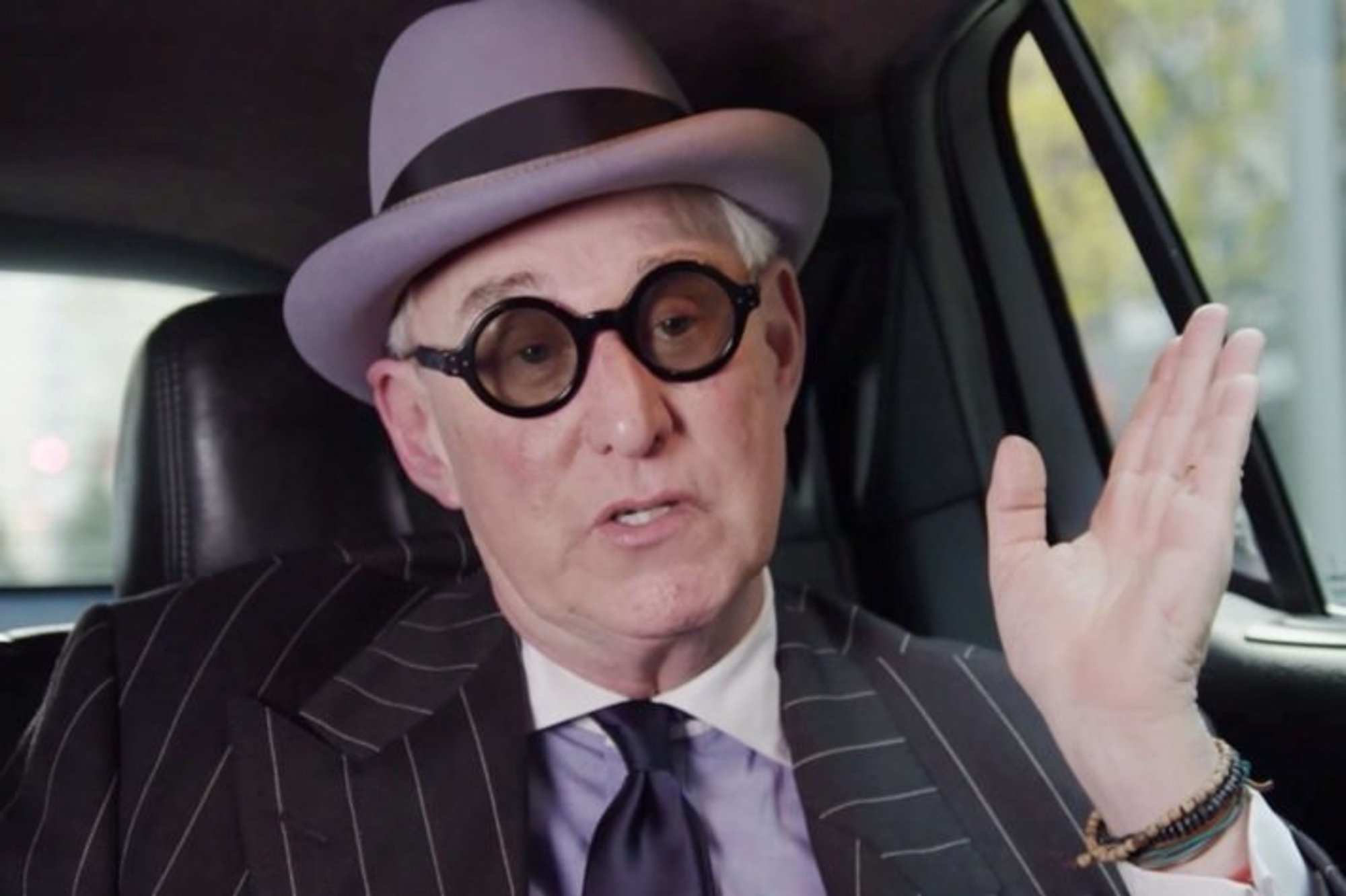 roger stone looking like the riddler