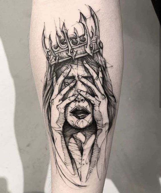 Sketch style tattoos sketch tattoo of a queen