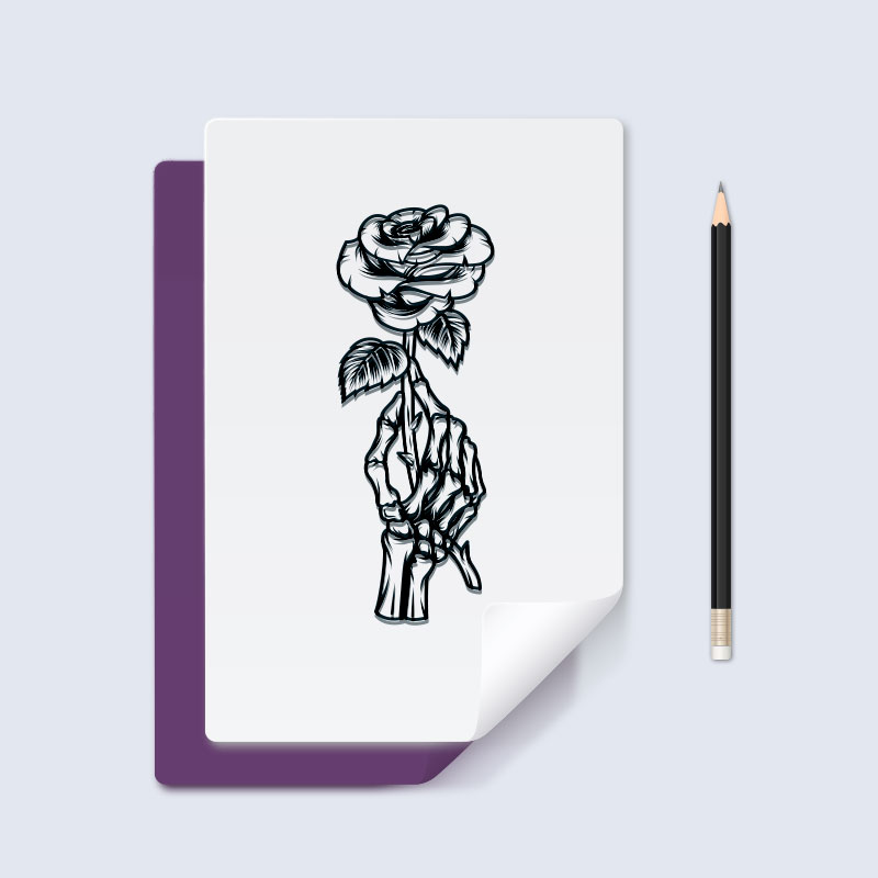 step_03 traced image on tattoo transfer paper