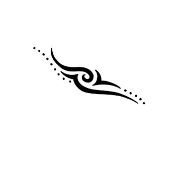 Swirling tribal tattoo