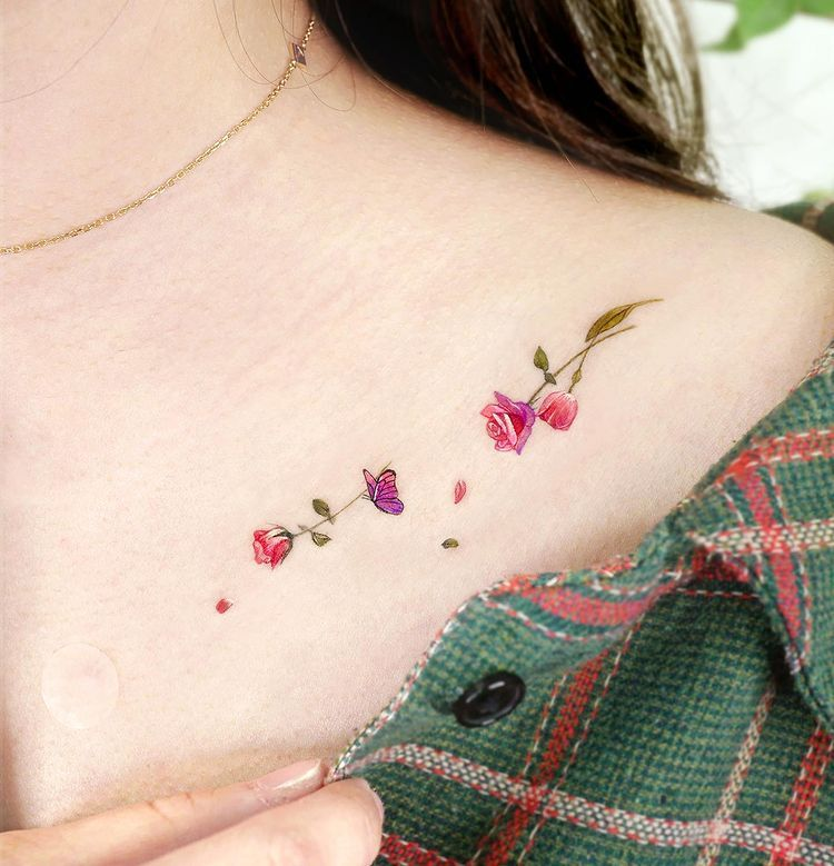 rose tiny tattoo