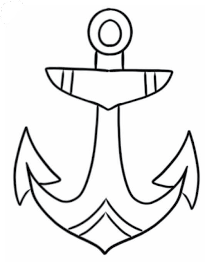 Easy Anchor Tattoo traditional anchor tattoo