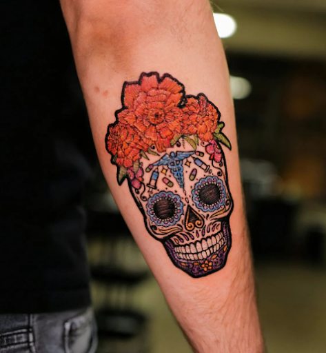 Embroidery style tattoo by Ksu Arrow Embroidery style tattoo by Ksu Arrow