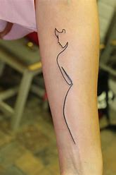Fine line silhouette tattoo Fine line silhouette tattoo