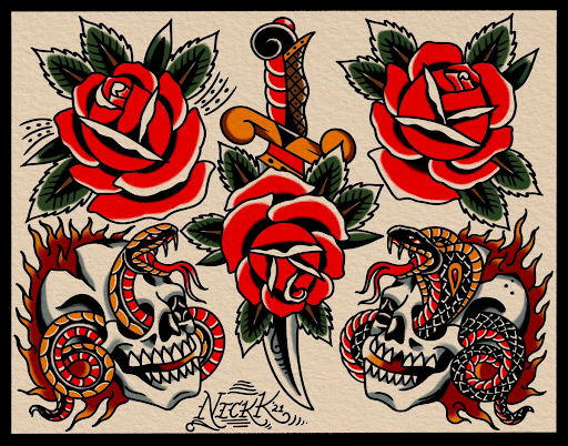 flash art 1 market flash tattoos of skulls