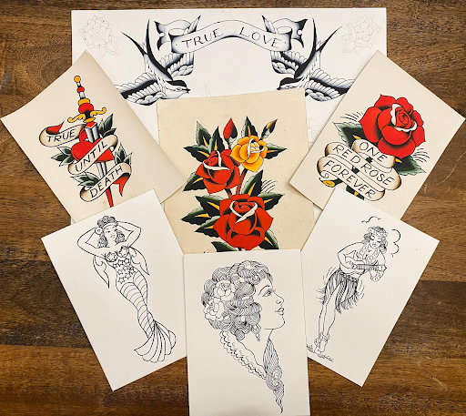 flash designs of women and roses by Alexis flash designs of women and roses by Alexis