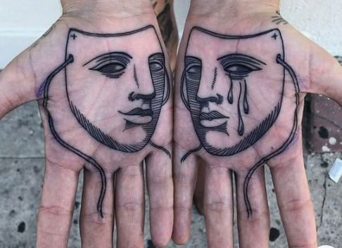 hands tattooed hands tattooed with simple shading styles