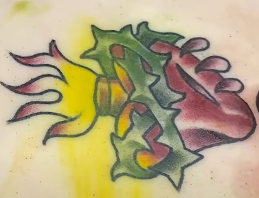 heart color tattoo 3