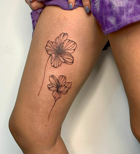 Inner Thigh Tattoo