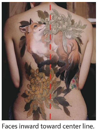 large tattoo on woman’s back large tattoo on woman’s back