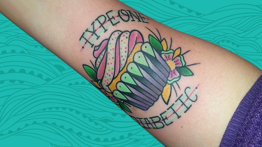 Medical alert tattoos Medical alert tattoos showing that the client is a Type 1 diabetic