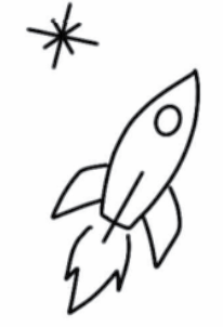 Minimalist Spaceship Tattoo