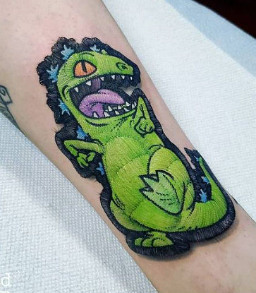 Patch Tattoos of Reptar from Rugrats Patch Tattoos of Reptar from Rugrats