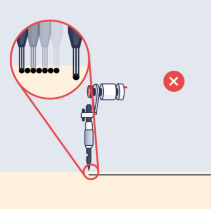 small amount of ink graphic tattooed skin with small deposits of tattoo ink