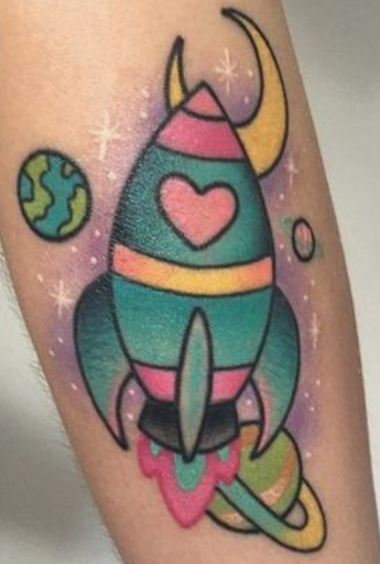 spaceship design by tattoo artist spaceship design by tattoo artist