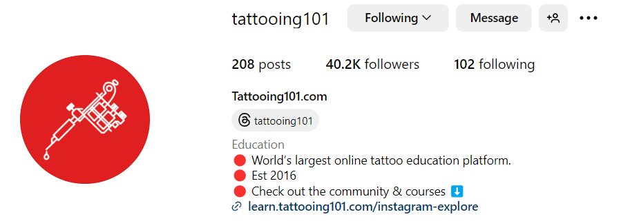 Tatt101 IG Page