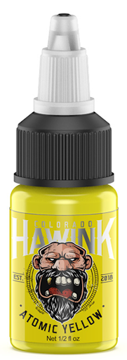 tattoo artist yellow ink