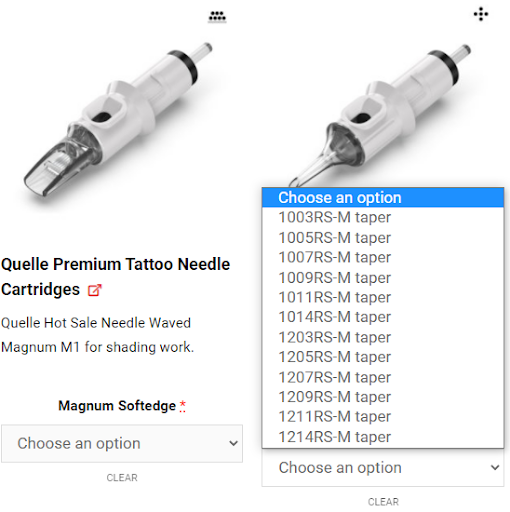 Tattoo needle cartridges