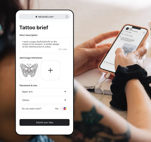 Tattoodo Tattoodo is a free app that can help connect you with clients in your area and help you gather inspiration for your tattoo designs