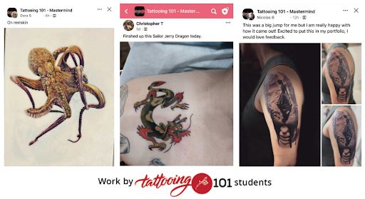 unnamed (2) student work from the Artist Accelerator tattoo artist training programs