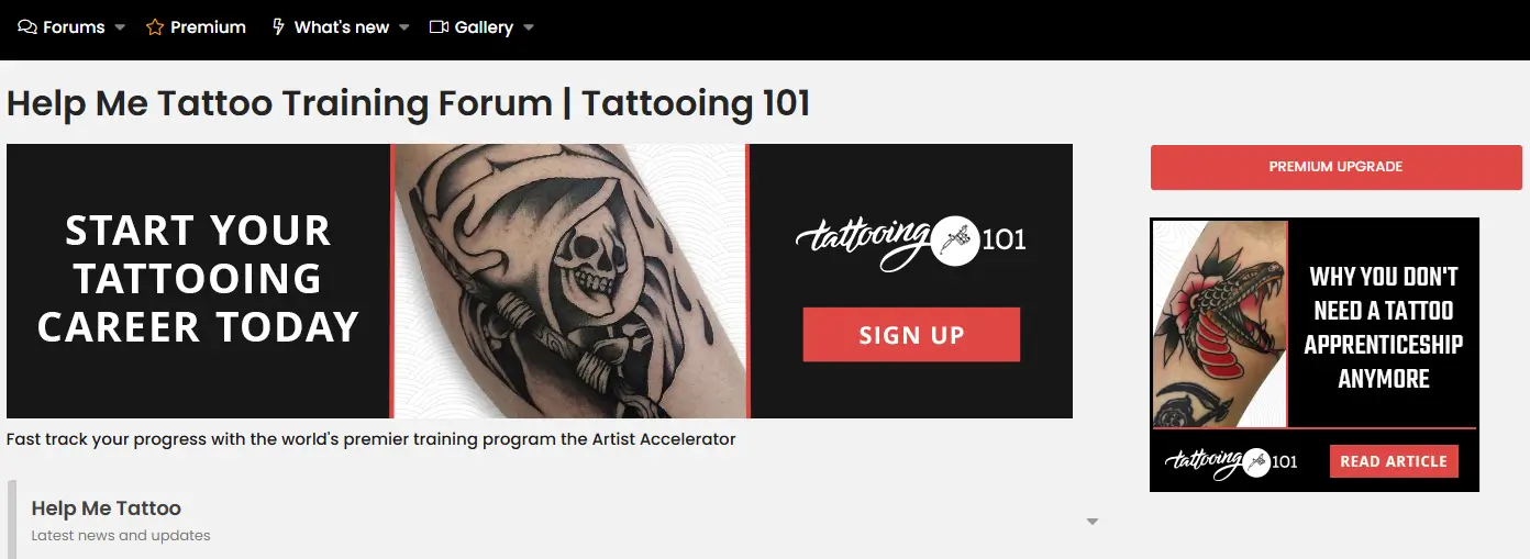 Help me tattoo register link for Tattooing 101 forum