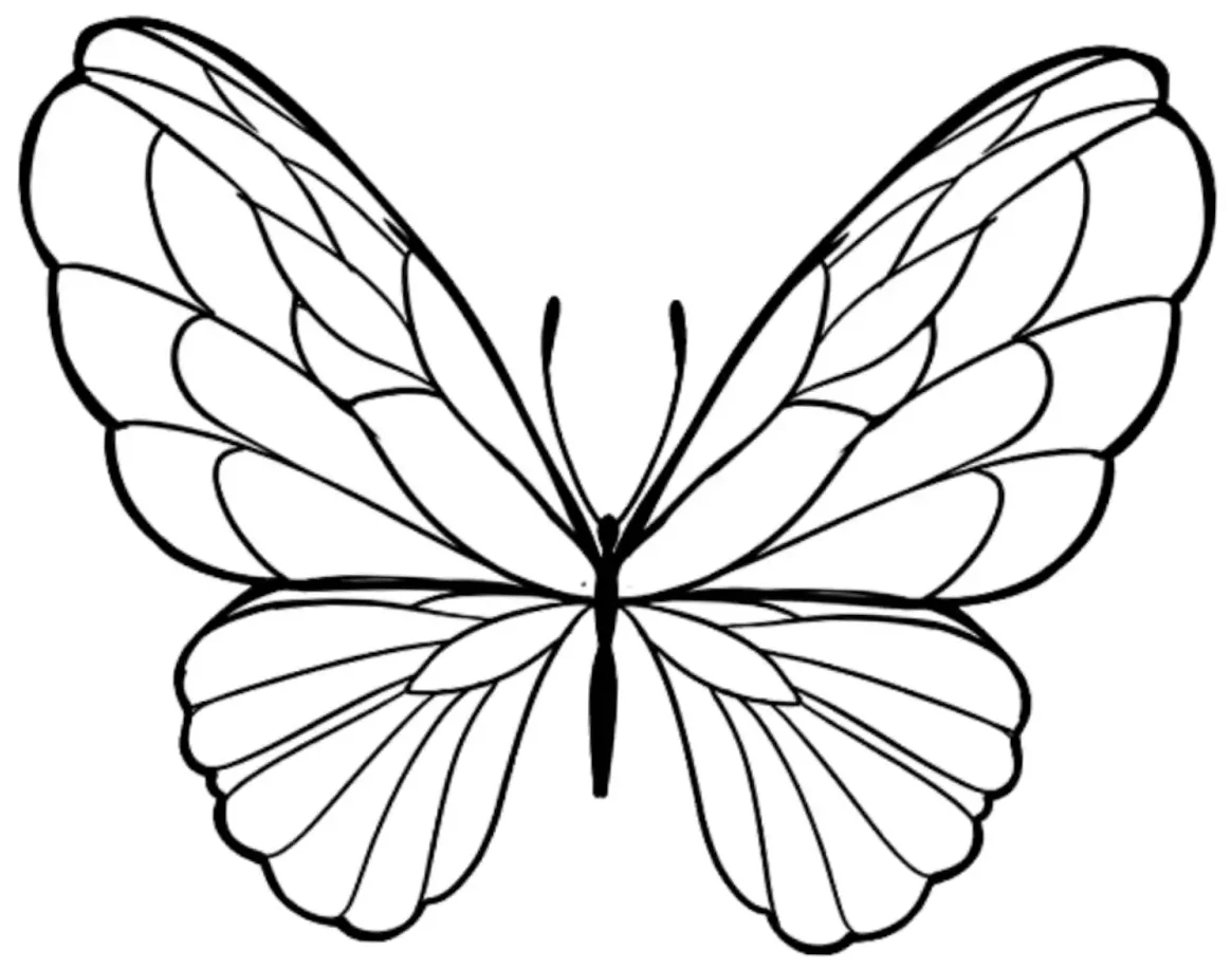 Small Butterfly Tattoo Stencil