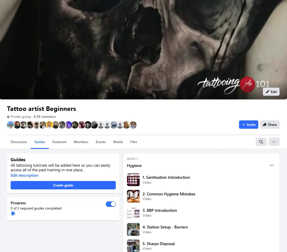 tattoo artist beginner Facebook tattoo forum discussion threads with pictures